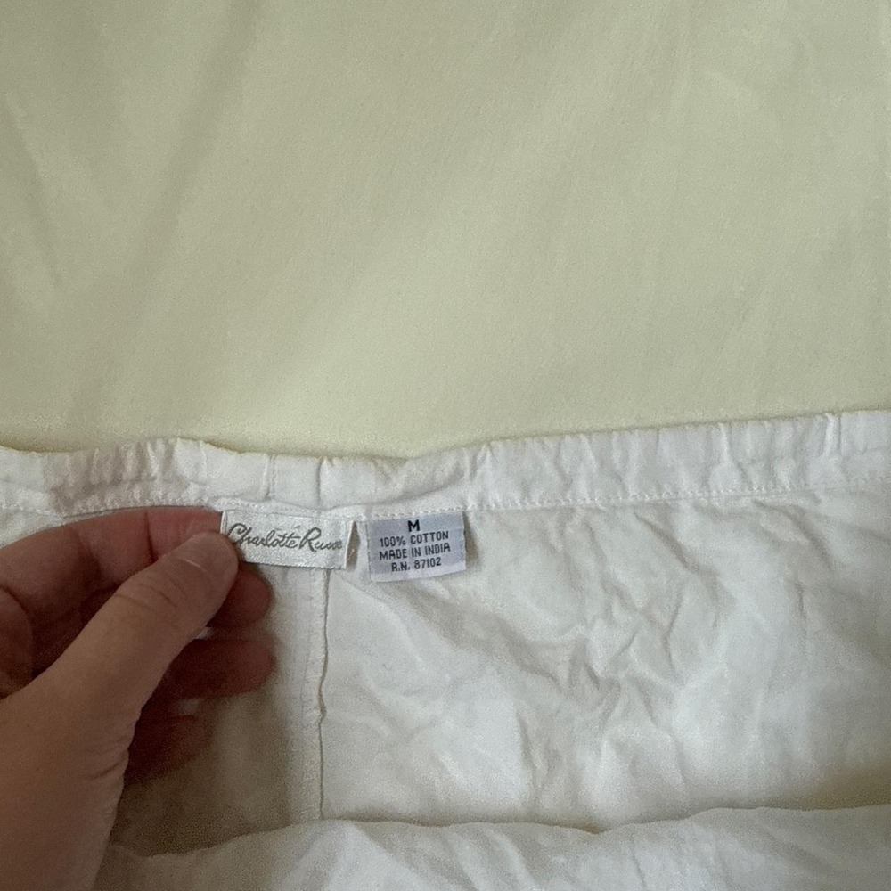 Y2K Charlotte Russe embroidered cotton skirt size medium - Picture 5 of 6